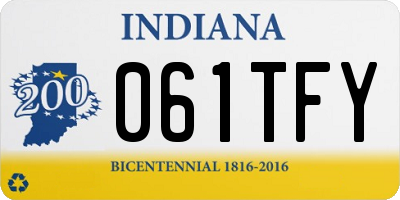 IN license plate 061TFY