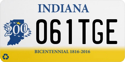 IN license plate 061TGE