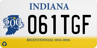 IN license plate 061TGF