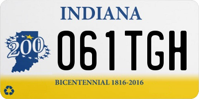 IN license plate 061TGH
