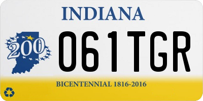 IN license plate 061TGR