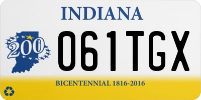 IN license plate 061TGX