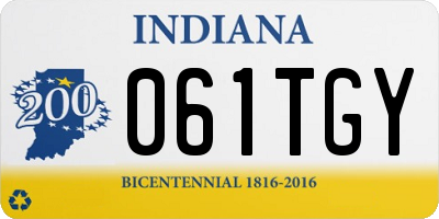 IN license plate 061TGY