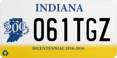IN license plate 061TGZ