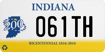 IN license plate 061TH