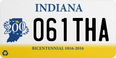 IN license plate 061THA