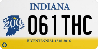 IN license plate 061THC