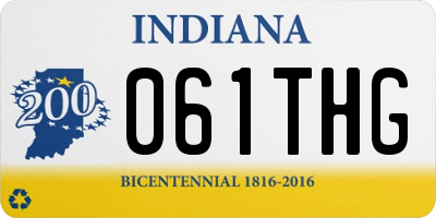 IN license plate 061THG