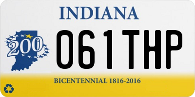 IN license plate 061THP