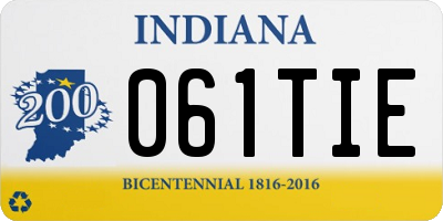IN license plate 061TIE