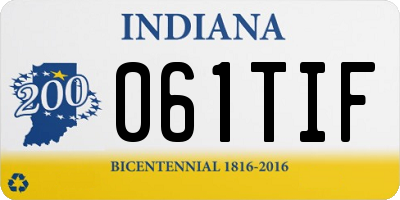 IN license plate 061TIF