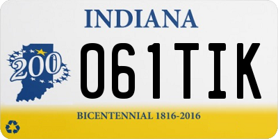 IN license plate 061TIK