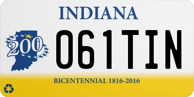 IN license plate 061TIN