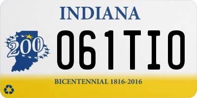 IN license plate 061TIO