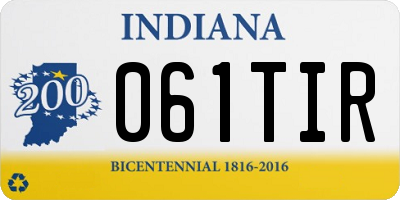 IN license plate 061TIR