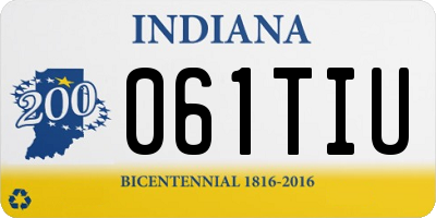 IN license plate 061TIU