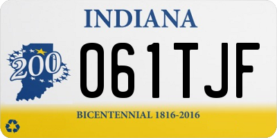 IN license plate 061TJF