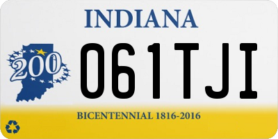 IN license plate 061TJI