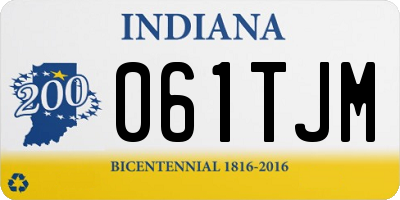 IN license plate 061TJM