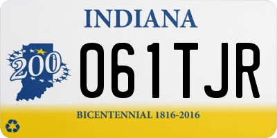 IN license plate 061TJR