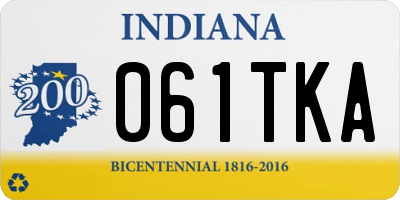 IN license plate 061TKA