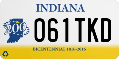 IN license plate 061TKD
