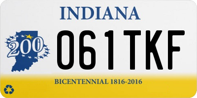 IN license plate 061TKF
