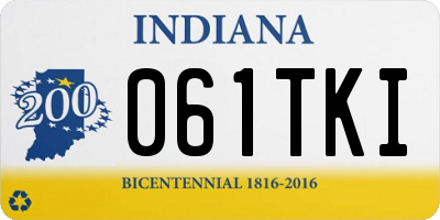 IN license plate 061TKI