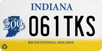 IN license plate 061TKS