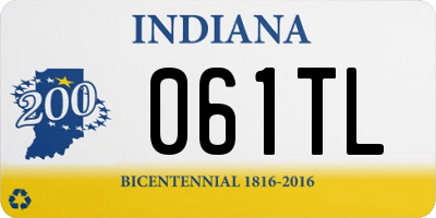 IN license plate 061TL