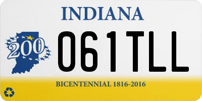 IN license plate 061TLL