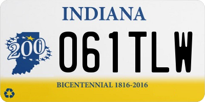 IN license plate 061TLW