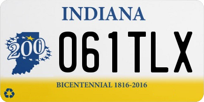 IN license plate 061TLX