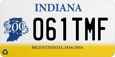IN license plate 061TMF