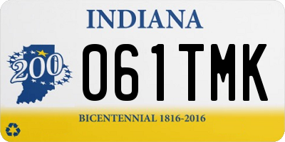 IN license plate 061TMK