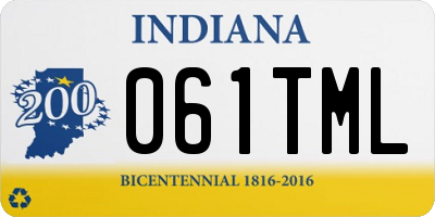 IN license plate 061TML