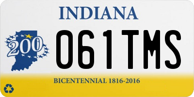 IN license plate 061TMS