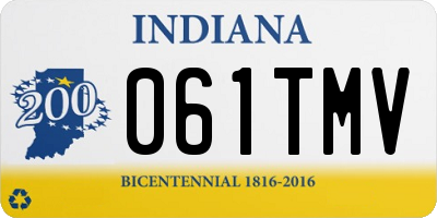 IN license plate 061TMV