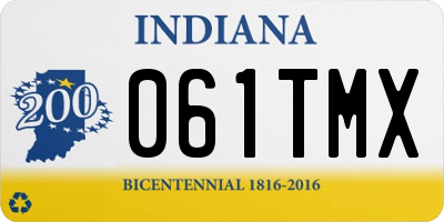 IN license plate 061TMX