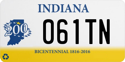 IN license plate 061TN