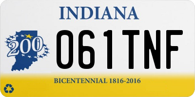 IN license plate 061TNF
