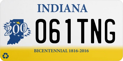IN license plate 061TNG