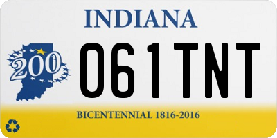 IN license plate 061TNT