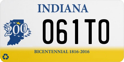 IN license plate 061TO