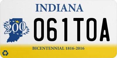 IN license plate 061TOA