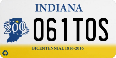 IN license plate 061TOS