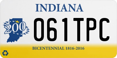 IN license plate 061TPC