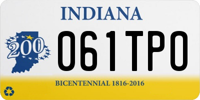 IN license plate 061TPO
