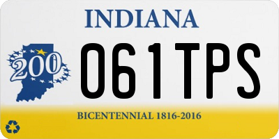 IN license plate 061TPS