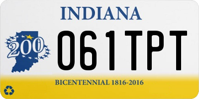 IN license plate 061TPT